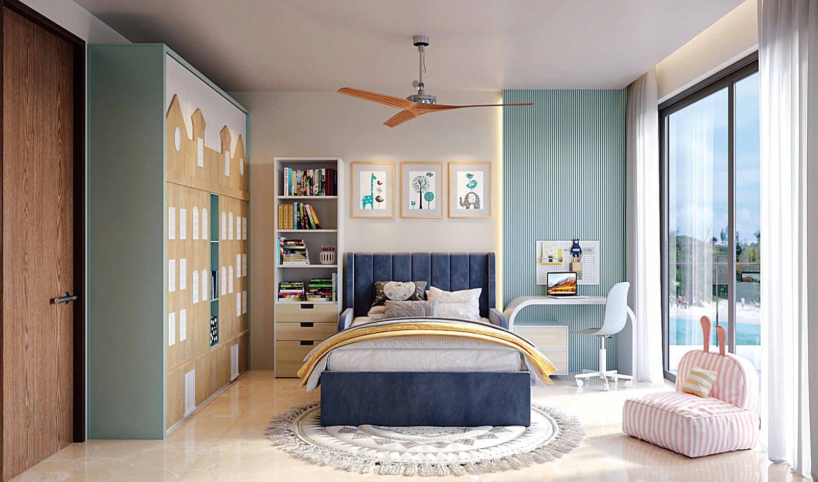 Bedroom in a new Pune apartment